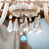 M METERXITY 20-Pack Crystal Ball Prisms, 24mm/0.94 Inch Chandelier Pendant Maker Hanging Crystals Chandelier Prisms for Home/Windows/Garden/DIY Decoration[Blue]