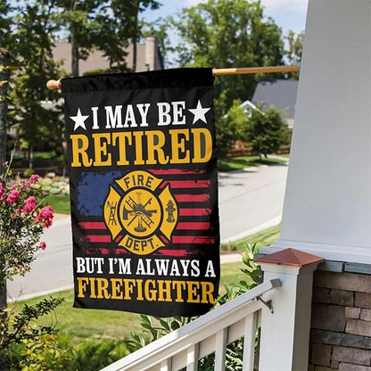 Firefighter Flag Garden Flag Double Sided Vertical 12×18 Inch Banners Double Sided For Lawn Patio Yard Garden Home Outdoor Decor -1