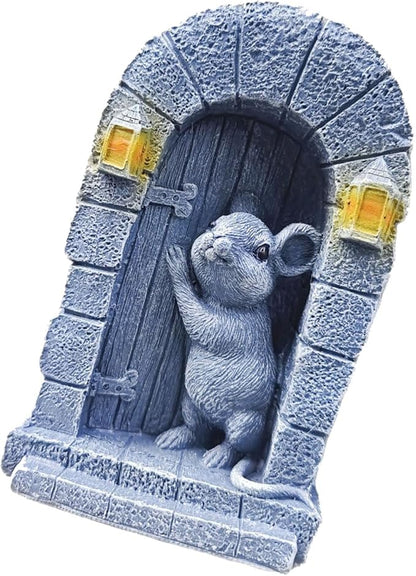 Cartoon Peeking Statue Creative Garden Accent Home Office Resin Art Sculpture Weather Garden Sculpture