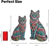 LIFFY Boho Cat Metal Wall Decor - Cute Hanging Meal Wall Art, Farmhouse Decor Meets Mid-Century Bohemian, Modern Decoration, Lovely Cat Gifts, for Women