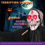 Kendane Halloween Decorations Outdoor and Indoor,67" Scary Hanging Ghosts,Halloween Grim Reaper Skeleton with Light-Up Eyes and Creepy Sound,Party Decorations for Yard,Haunted House Decor