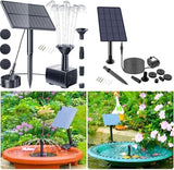 Solar Garden Fountain with Adjustable Spray Options, Perfect Addition to Bird Baths and Ponds (1.5W Without Battery)