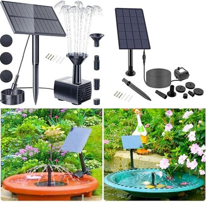 Solar Garden Fountain with Adjustable Spray Options, Perfect Addition to Bird Baths and Ponds (1.5W Without Battery)