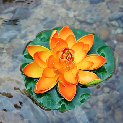 Artificial Floating Lotus Flower for Pond Decor 6 Pack of Water Lily