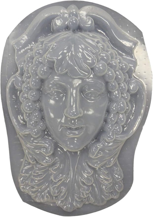 Greenlady Face Plastic Craft Mold use with Concrete or Cement to Make Decorative Garden Stones 7028