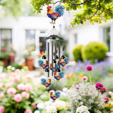 Chicken Wind Chimes for Outside - Chicken Gifts Rooster Decor for Women Men Mothers Day Christmas Housewarming Gifts, Coloful Metal Wind Chimes for Outdoor Garden Yard Decor