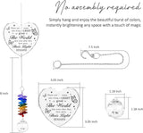 Glass Suncatcher Ornament - Unique Memorial Mother's Day for Loss of Family, Loved Ones - Crystal Rainbow Maker - Hanging Crystal Decor - Loss of Mom Dad Friend Pet
