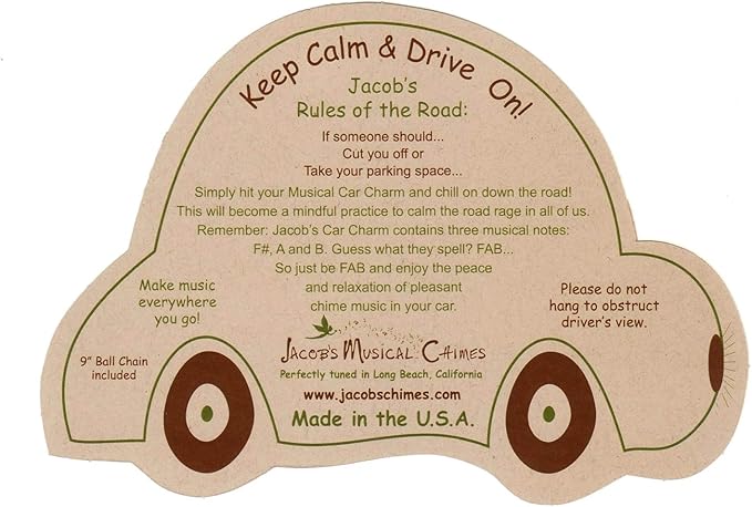 Jacob's Musical Car Charm, Cat, Mini Wind Chime
