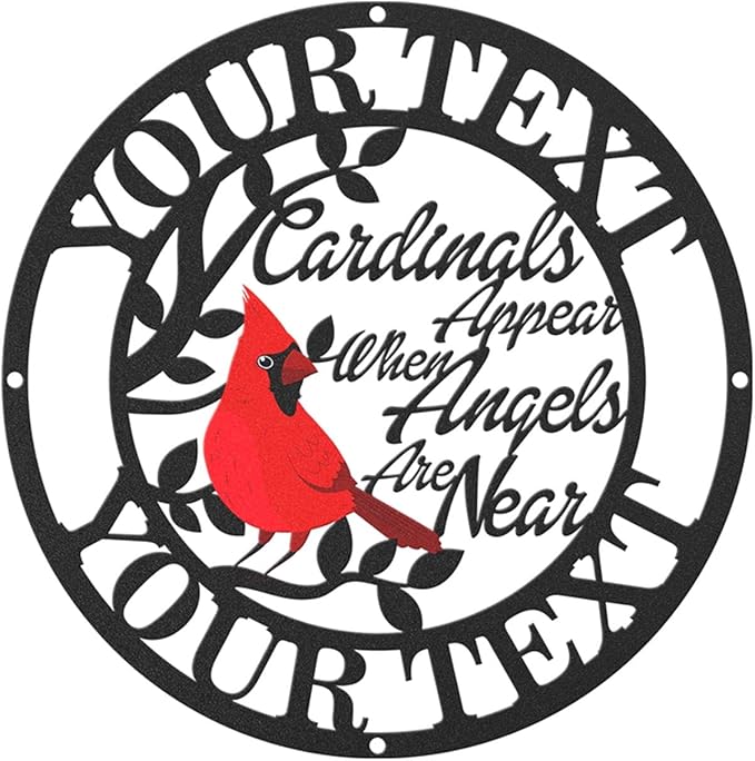 Personalized Name Garden Cardinal Metal Signs, Custom Family Name Yard Decor for Outdoor Outside, Cardinal Lawn Patio Stake Gardening Enthusiasts Grandmothers Gift
