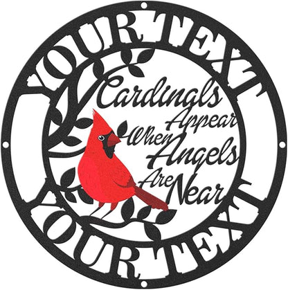 Personalized Name Garden Cardinal Metal Signs, Custom Family Name Yard Decor for Outdoor Outside, Cardinal Lawn Patio Stake Gardening Enthusiasts Grandmothers Gift