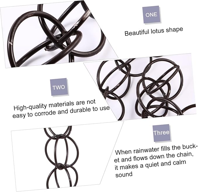 VOSAREA Decorative Copper Gutter Downspout Chain 1M Garden Rainwater Diverter Hummingbird Design for Outdoor Winter Drainage