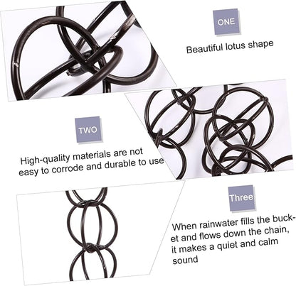 VOSAREA Decorative Copper Gutter Downspout Chain 1M Garden Rainwater Diverter Hummingbird Design for Outdoor Winter Drainage