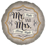 Magnolia Garden 10-Inch Mr. Right and Mrs. Always Right Funny Stepping Stone – Decorative Resin Garden Walkway Tile – Witty Wedding & Anniversary Outdoor Accent
