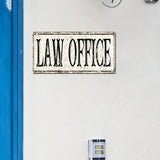 Madcolitote Personalized Law Office Street Sign Vintage Law Office Wood Signs Farmhouse Wall Art Rustic Wall Decorations for Living Room Home Decor for Home Man Cave 6x12in