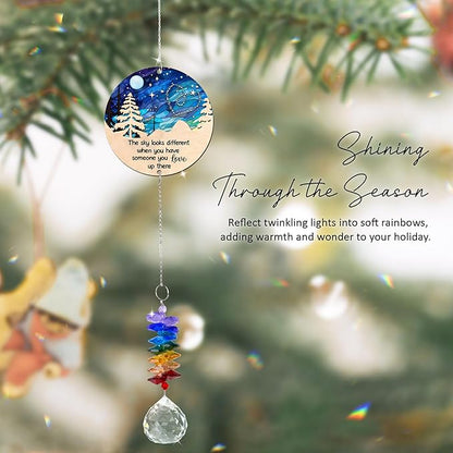 2 Layered Ornament Suncatcher - Sympathy Gift for Loss of Loved One - Memorial Grief Keepsake - Mother's Day Father's Day for Men Women Family Friends - Meaningful Home Decor