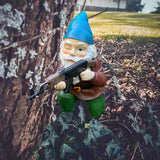 Tirifer Garden Statue Gnome with Gun, Guard Gnome for Garden Military Army Statue Tactical Soldier for Indoor Outdoor, Patio, Yard, Lawn, Christmas Ornaments, Home Décor