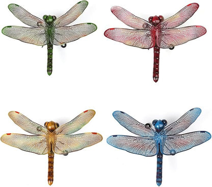 PROW® Metal Insect Ornament Hanging Colorful Dragonfly, Indoor Outdoor Metal Garden Statue Ornament, Spring Ornament for Gardening Enthusiasts