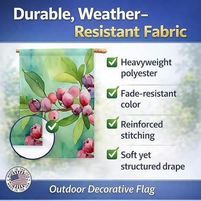 Caroline's Treasures Connecticut Mountain Laurels in Watercolor House Flag Large Porch Sleeve Pole Decorative Outside Yard Banner Artwork Wall Hanging, Polyester, House Size, Multicolor