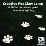 3pcs-Solar Paw Print Lights, Wireless of Cat Dog Animal Solar Lights Outdoor Garden Decor, IP55 Waterproof LED Yard Path Light, New Home Birthday Easter Gift for Pet Lovers (Warm Light)