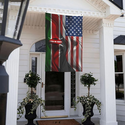 Generic Flag 3x5 ft Vintage America Kenya Kenyan Flag Double Sided Banner Sign Large for Wall Bedroom Living Room Hanging Decoration House Home Yard Lawn Patio Dorm Outdoor Indoor Decor, Black