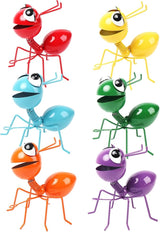 Cruis Cuka Metal Yard Art Garden Decor for Outside Cute Ants Yard Decorations Outdoor Lawn Ornaments Backyard Gifts for Mom - Set of 6