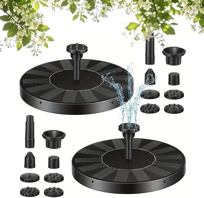 Solar Fountain Pump for Bird Bath, Floating Solar Water Fountain with Adjustable Spray Outdoor Water Feature for Garden Pond Patio Bird Bath Fountain Decoration (2PC)