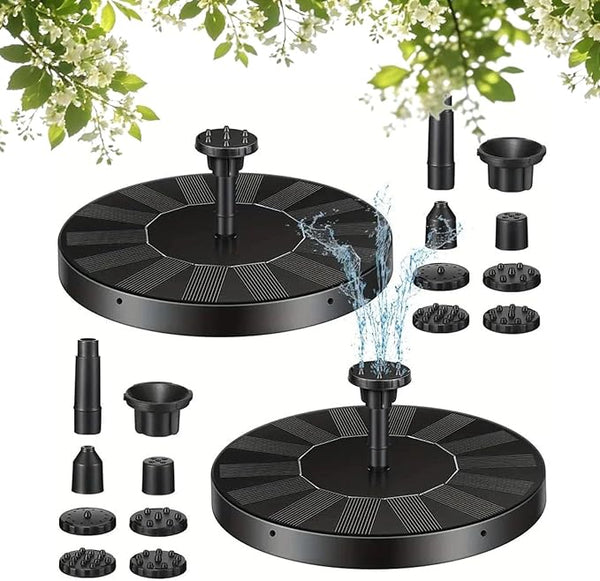 Solar Fountain Pump for Bird Bath, Floating Solar Water Fountain with Adjustable Spray Outdoor Water Feature for Garden Pond Patio Bird Bath Fountain Decoration (2PC)