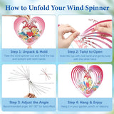 Wazzio Gnome Wind Spinners Outdoor, Gnome Gifts for Women Men Wife Mom Dad Husband, Hanging Wind Spinners for Christmas Thanksgiving, 12 inch Outdoor Indoor Hanging Ornament for Garden Porch Lawn
