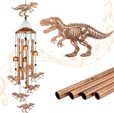 GDNSFIT Dinosaur Wind Chimes for Outside, Metal Windchimes Outdoors, Dinosaur Gifts for Women/Men, Memorial/Birthday Gifts, Garden Decor for Outside, Patio or Yard, Durable Chimes for Outdoors
