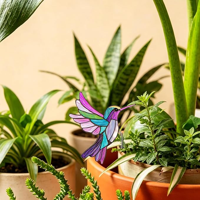 Hummingbird Gifts for Women Mom Grandma, Hanging Planter for Indoor Outdoor Garden, Bird Lover Plant Decor, Mothers Day Birthday Gifts from Daughter Son(4)