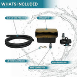 HALF OFF PONDS Filtering Waterfall Spillway Kit, 16-Inch Pond Waterfall Filter with Rock Lid and Lip, 2200 GPH Pump, 12.5 Foot Tubing, Outdoor Pond Filtering Waterfall System for Backyard Ponds