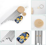 Large Aluminium Wind Chimes 20.5" Inches Blue Base Yellow Floral Wind Chimes for Outside Memorial Wind Chimes Sympathy Wind Chime for Outdoor Garden Patio Decoration