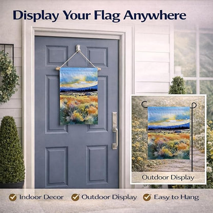Caroline's Treasures Nevada Sagebrush in Watercolor Garden Flag Mailbox Flag Decorative Yard Flag Banner Outside Patio Artwork Yard Flower Beds, Garden Size, Multicolor