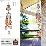 YXOTJHS Owl Wind Chimes for Outside, Owl Gifts for Women Mom Grandma Friend, 35IN Windchimes Outdoors, Owls Garden Patio Porch Decor