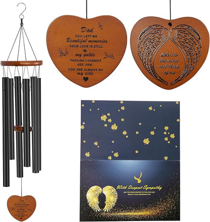 Memorial Gifts for Loss of Father,Windchimes in Memory of a Loved One Sympathy Gifts for Loss of Dad Memorial Wind Chimes for Loss of Father Remembrance Funeral Bereavement Gifts