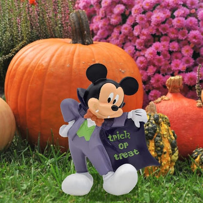 Disney Mickey Mouse Trick or Treat Halloween Outdoor Garden Statue, 6 inches Tall, Officially Licensed Disney Product