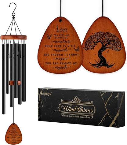 SteadStyle Memorial Gifts for Loss of Son, Memorial Wind Chimes, in Memory of Loved One, Bereavement Gifts, Sympathy Gift for Loss of Son, Home Decor Outdoor Garden Patio
