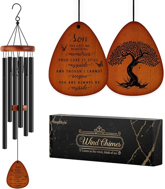 SteadStyle Memorial Gifts for Loss of Son, Memorial Wind Chimes, in Memory of Loved One, Bereavement Gifts, Sympathy Gift for Loss of Son, Home Decor Outdoor Garden Patio