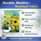 Caroline's Treasures Maryland Black-Eyed Susans in Watercolor House Flag Large Porch Sleeve Pole Decorative Outside Yard Banner Artwork Wall Hanging, Polyester, House Size, Multicolor