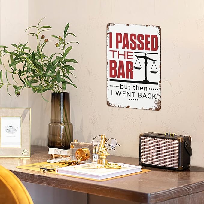 patio wall decor I Passed the But Then I Went Back Passer vintage signs metal Metal Decorative Wall Art with Funny and Inspirational Life Quotes for Home,Office,Yard,Kitchen,Bedroom Cafe 8X12inch