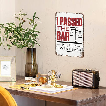 patio wall decor I Passed the But Then I Went Back Passer vintage signs metal Metal Decorative Wall Art with Funny and Inspirational Life Quotes for Home,Office,Yard,Kitchen,Bedroom Cafe 8X12inch