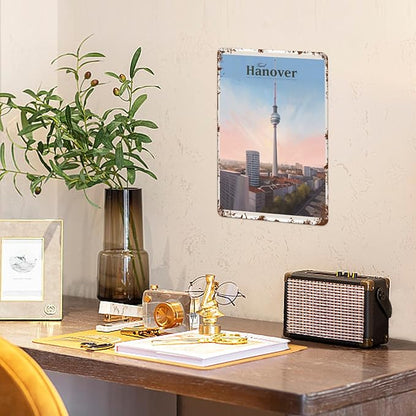 Patio Wall Decor Travel Hanover 10 Metal Signs School Home & Outdoor Decoration Vintage Wall Art With Inspirational Quotes & Life Sayings 8X12inch