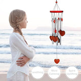 Memorial Wind Chimes Outside Loving Heart Sympathy Gifts for Loss of Loved One Passed Away Mother Mom Death of Father Dad Son Bereavement Remembrance Condolence Windchimes Outdoor