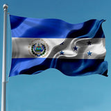 El Salvador And Hondurans Honduras Flag 3x5 Ft Double-Sided Printed Indoor/Outdoor Flag Polyester Fabric Decorative Banner With 2 Brass Grommets 3x5 Foot National Flags For Outside