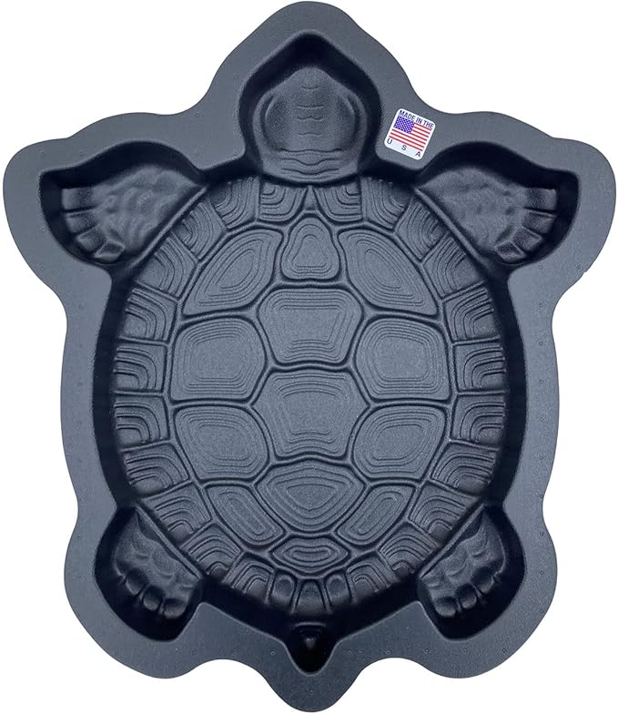 AUTUMN DIY Non-Slip Stepping Stones - Concrete Walkway Turtle Statue Mold, Textured for Garden Decor, Made in USA