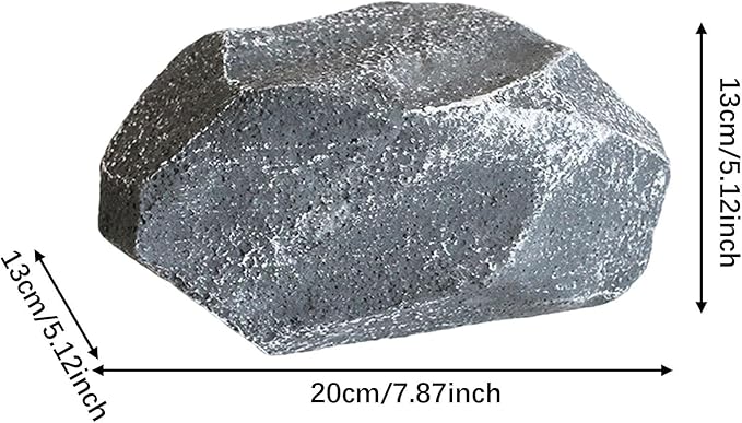 Baoblaze Fake Rock Landscape Decoration Photo Ornaments Landscaping Lightweight Faux Stone Sculpture Realistic for Porch Yard Garden, 20x13x13cm