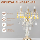 M METERXITY 10PCS Crystal Suncatcher 2 Leaves Prisms Pendants Ornament, 38mm Chandelier Hanging Crystal Sun Catcher Beads for Home Garden Windows Wedding DIY Decoration [Yellow]
