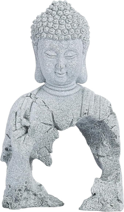 Buddha Statue for Home Stone Zen Garden Accessories Meditation Zen Garden Yoga Bonsai Micro Landscape Feng Shui Decor Fish Tank Aquarium Decorations (A-Small)