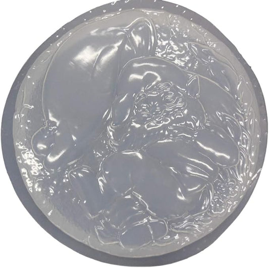 Gnome with Butterfly Plastic Craft Mold use with Concrete or Cement to Make Stepping Stones 1150
