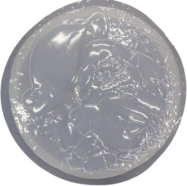 Gnome with Butterfly Plastic Craft Mold use with Concrete or Cement to Make Stepping Stones 1150